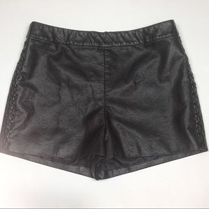 TopShop High Waist Leather Shorts